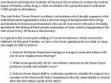 Cover Letter for Home Depot Statement On the Emeryville Police Department 39 S Killing Of
