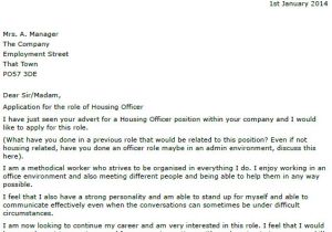 Cover Letter for Housing Officer Search Results for Sample Letter Of Application for A Job