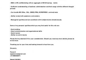 Cover Letter for Hr Executive Fresher the Hr Manager Cover Letter