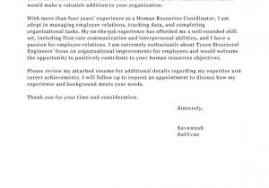 Cover Letter for Human Resource Coordinator Best Hr Coordinator Cover Letter Examples Livecareer
