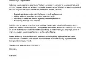 Cover Letter for Human Services Job Cover Letter Example Cover Letter Example social Services