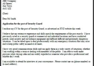 Cover Letter for Information Security Job Security Officer Cover Letter Free Samples Examples