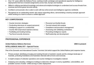 Cover Letter for Intelligence Analyst Position Intelligence Analyst Resume