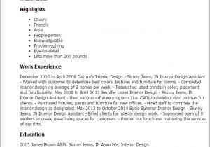Cover Letter for Interior Design assistant 1 Interior Design assistant Resume Templates Try them