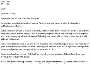 Cover Letter for Interior Design assistant Interior Design assistant Cover Letter Sample