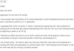 Cover Letter for Job Advertised Online Oil Job Cover Letter Example Icover org Uk
