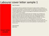 Cover Letter for Laborer Position Labourer Cover Letter