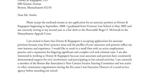 Cover Letter for Law Firms Law Firm Cover Letter Sample the Letter Sample