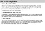 Cover Letter for Lettings Negotiator Real Estate Negotiator Cover Letter