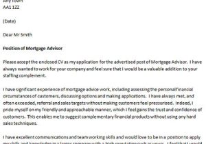 Cover Letter for Mortgage Advisor Cover Letter for A Mortgage Advisor Icover org Uk