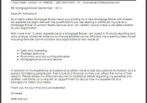 Cover Letter for Mortgage Advisor Freight Broker Cover Letter Sarahepps Com
