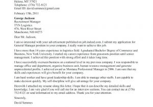 Cover Letter for No Job Posting General Cover Letter for Job Example General Cover Letter