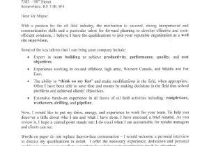 Cover Letter for Oil and Gas Industry Oil Field Supervisor Cover Letter Sample All Trades