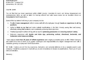 Cover Letter for Oil and Gas Internship This Oilfield Consultant Cover Letter Highlights Oil and