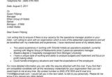 Cover Letter for Operations Coordinator Operations Manager Cover Letter Sample