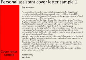 Cover Letter for Pa Role Personal assistant Cover Letter