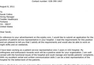 Cover Letter for Patient Access Representative 38 Cover Letter for Patient Access Representative Patient