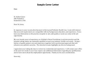 Cover Letter for Pediatric Nurse Position Nursing Cover Letter Example 11 Free Word Pdf
