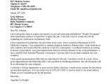 Cover Letter for Pharmacist Position Pharmacy Technician Letter format Samplebusinessresume
