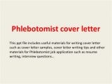 Cover Letter for Phlebotomy Job Phlebotomist Cover Letter