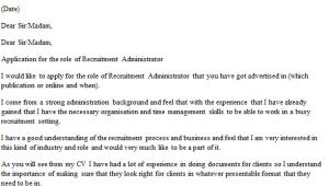 Cover Letter for Placement Agency Recruitment Administrator Cover Letter Example Icover org Uk