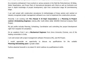 Cover Letter for Planning Engineer Resume Cover Letter for Aneesh Jose