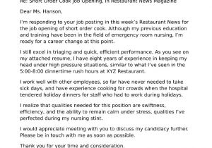 Cover Letter for Potential Job Opening Career Change Cover Letter Example