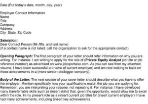 Cover Letter for Private Equity Private Equity Cover Letter