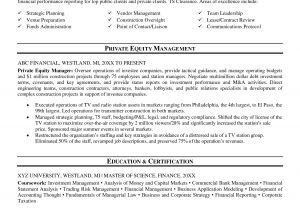 Cover Letter for Private Equity Private Equity Resume Resume Ideas