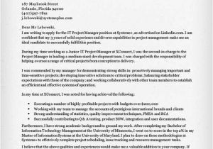 Cover Letter for Program Manager Position Product Manager and Project Manager Cover Letter Samples