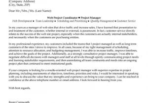 Cover Letter for Program Manager Position Proper Project Manager Cover Letter Sample Letter format