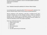 Cover Letter for Publication Submission Cover Letter Sample for Journal Submission Resume