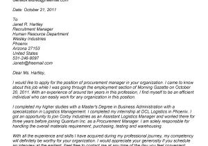 Cover Letter for Purchasing Manager Best Photos Of Professional Examples Of Procurement Letter