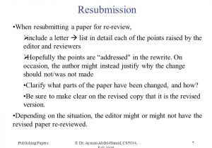 Cover Letter for Resubmission Cover Letter for Resubmission Cover Letter for