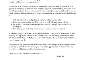 Cover Letter for Sales and Customer Service Best Sales Customer Service Representatives Cover Letter