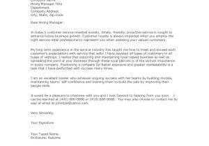 Cover Letter for Sales and Customer Service Customer Service Cover Letter Free Customer Service