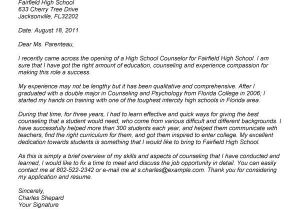 Cover Letter for School Board High School Counselor Cover Letter Cover Letters and