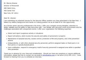 Cover Letter for Security Officer Position Security Officer Cover Letter Resume Downloads