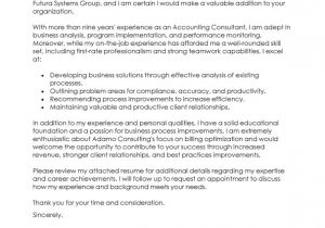 Cover Letter for Sending Resume to Consultants Best Consultant Cover Letter Examples Livecareer