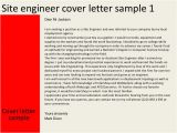 Cover Letter for Site Engineer Site Engineer Cover Letter