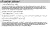 Cover Letter for social Media Specialist social Media Specialist Cover Letter