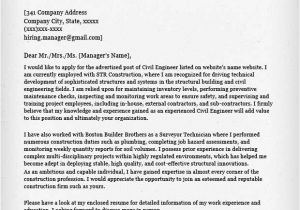 Cover Letter for Structural Engineer Position Engineering Cover Letter Templates Resume Genius