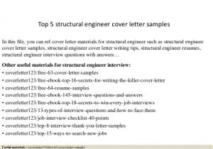 Cover Letter for Structural Engineer Position top 5 Structural Engineer Cover Letter Samples
