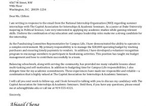Cover Letter for Student Affairs Position Undergraduate Student Example Cover Letters