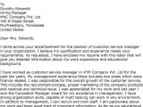 Cover Letter for Supervisor Position Customer Services Cover Letter Examples Customer Service Manager