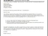 Cover Letter for Ta Graduate Teaching assistant Cover Letter Sample Cover
