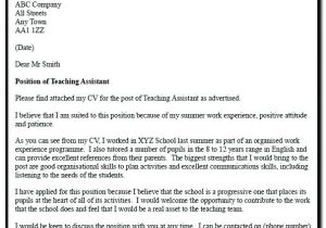 Cover Letter for the Post Of Lecturer Application Letter for the Post Of Teacher Examples