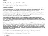 Cover Letter for the Post Of Lecturer Cover Letter for the Post Of English Teacher