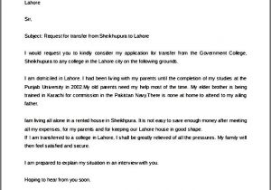 Cover Letter for the Post Of Lecturer Write An Application to Tranfer Of A Teachers Best