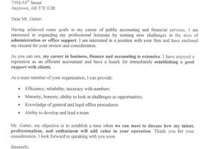 Cover Letter for Trainee Accountant Position Accountant Cover Letter Example Sample